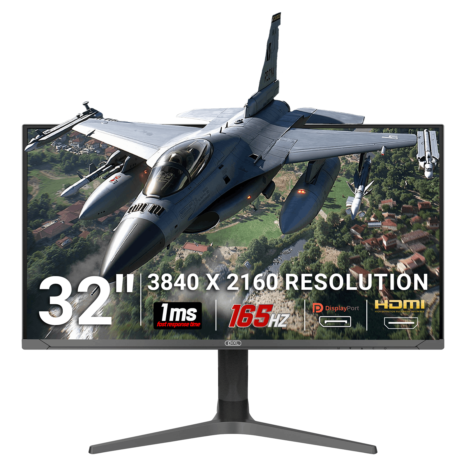piXL CM32G7 32 Inch 165Hz 4K Widescreen IPS Gaming Monitor