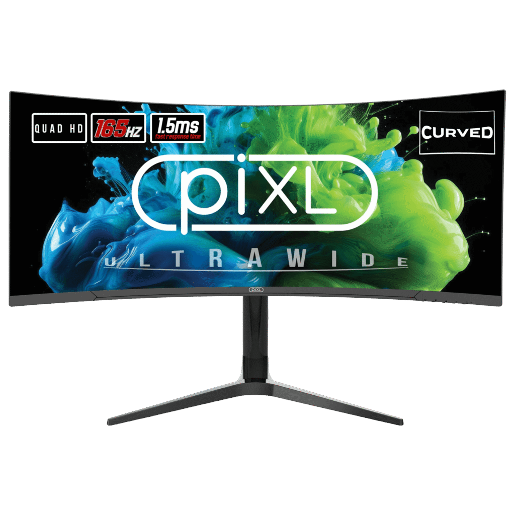 piXL CM34C7 34 Inch 165Hz UWQHD Quad HD Ultrawide Curved Gaming Monitor