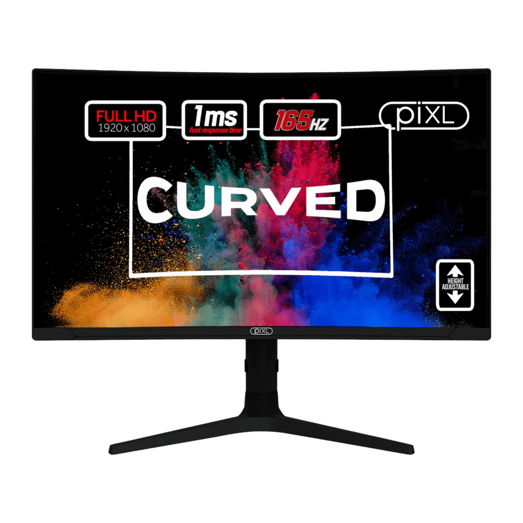 piXL CM27C7 27 Inch 165Hz Full HD Curved HDR Widescreen Gaming Monitor