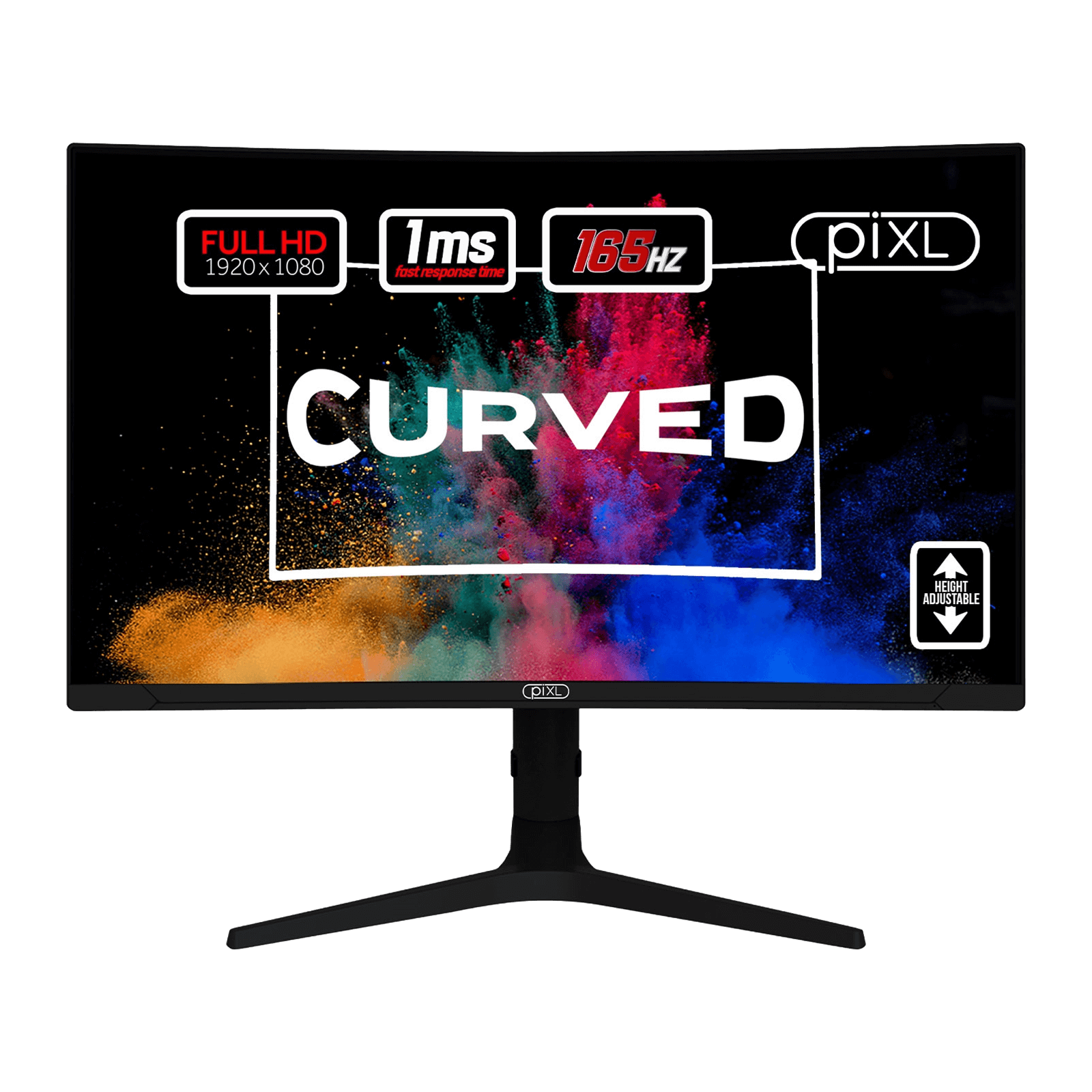 piXL CM27C7 27 Inch 165Hz Full HD Curved HDR Widescreen Gaming Monitor