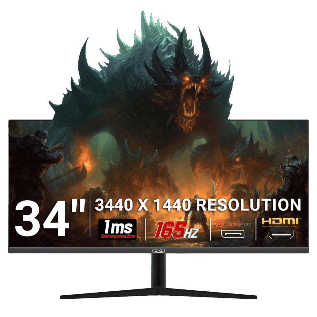 piXL 34-inch UWQHD UltraWide 165Hz Gaming Monitor